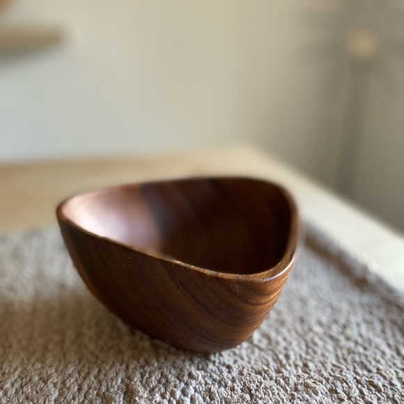 Vintage small wooden serving bowl - Picture 3 of 3